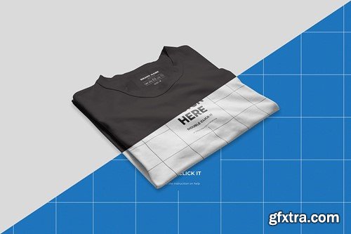 Folded T-Shirt Mockup MXEH87X