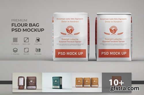 Flour Bag Packaging Mockup V3TQ3AX