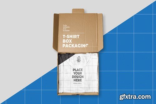 T-Shirt Box Packaging Mockup JYTM9E9