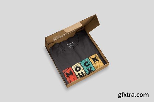 T-Shirt Box Packaging Mockup JYTM9E9