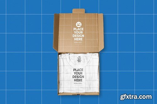 T-Shirt Box Packaging Mockup JYTM9E9