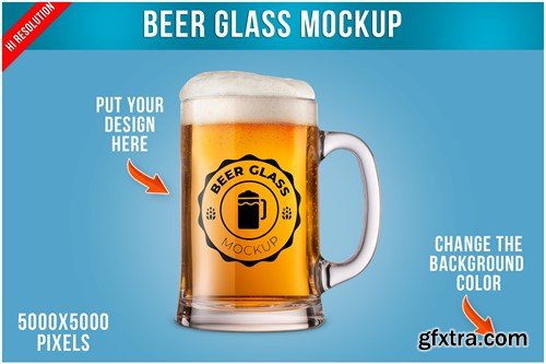 Beer Glass Mockup BUY34S7