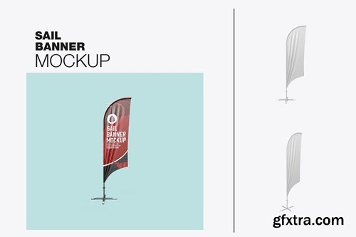 Set Flying Banners Mockup 8XY42AS