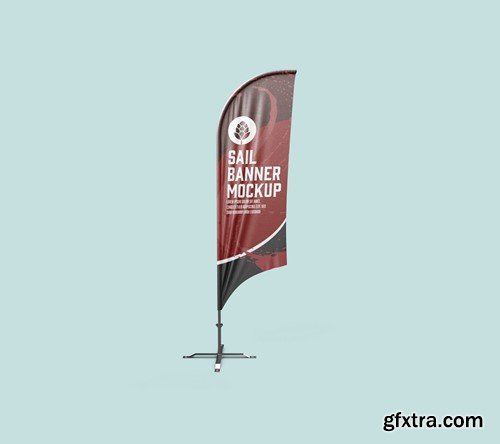 Set Flying Banners Mockup 8XY42AS