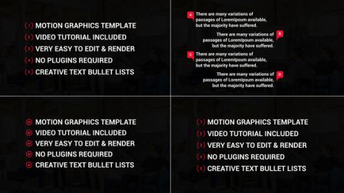 Videohive - Modern Text Bullet Lists - 47440759 - 47440759