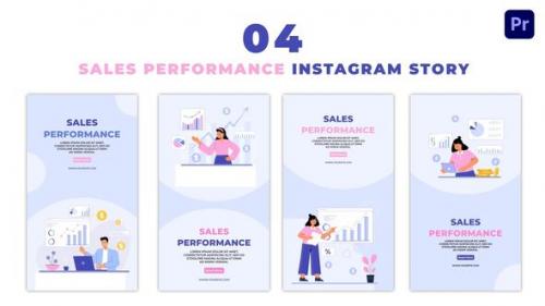 Videohive - Analyzing Sales Performance on Dashboard Vector Instagram Story - 47450281 - 47450281