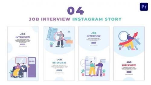 Videohive - Job Interview Flat Character Instagram Story template - 47450413 - 47450413