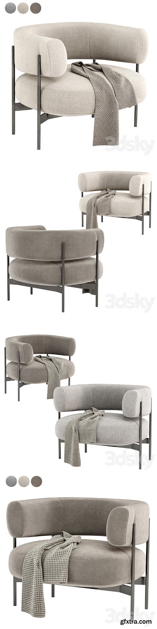 CINI armchair By HC28 Cosmo