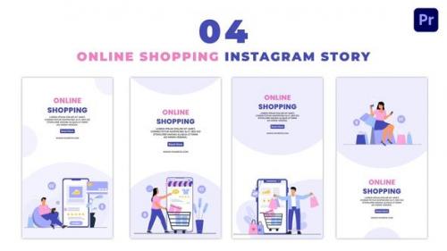 Videohive - Online Outfits Shopping Flat Vector Instagram Story - 47453113 - 47453113