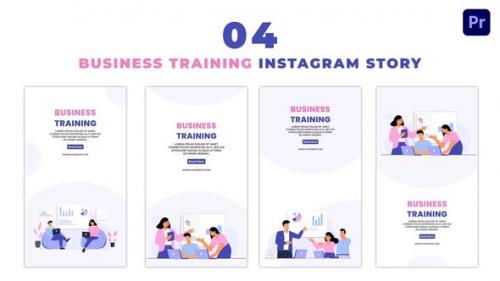 Videohive - Animated Business Training Premium Vector Instagram Story - 47453201 - 47453201
