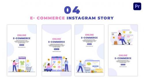 Videohive - Online Shopping 2D Flat Character Instagram Story - 47453552 - 47453552