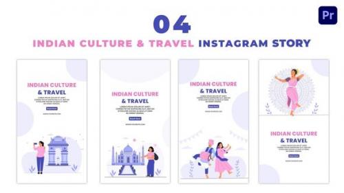 Videohive - Indian Culture and Tour Places Flat Vector Instagram Story - 47453578 - 47453578