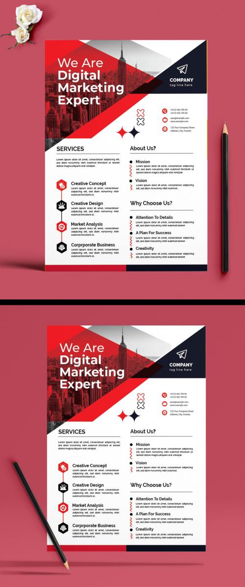 Digital Marketing Flyer Design Template 570485950