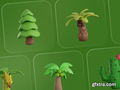 Treeby - Tree & Plant 3D Icon Set Ui8.net