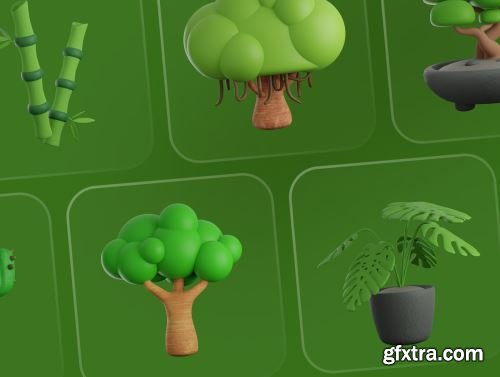 Treeby - Tree & Plant 3D Icon Set Ui8.net