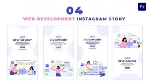 Videohive - Eye Catching 2D Character of Web Development Instagram Story - 47453841 - 47453841