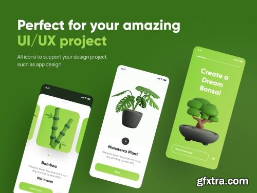 Treeby - Tree & Plant 3D Icon Set Ui8.net