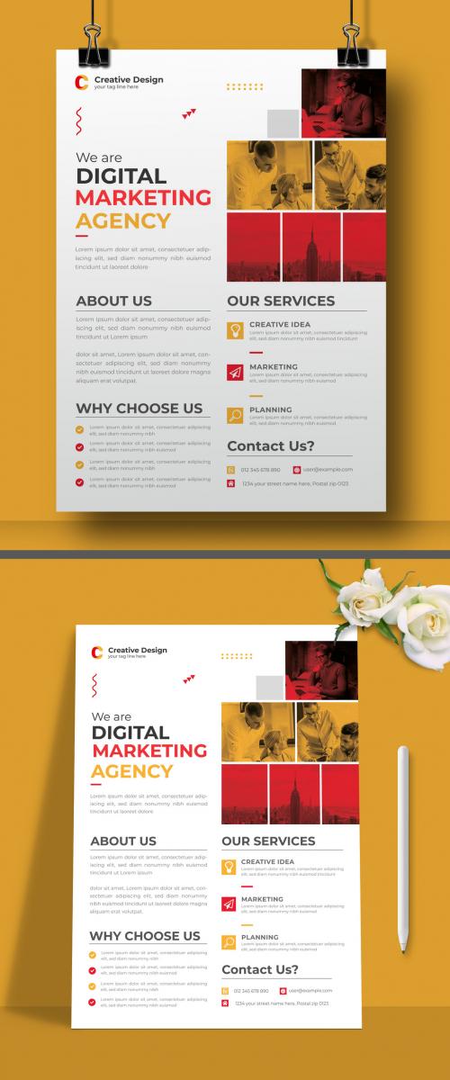 Digital Marketing Flyer Design Template 571555516