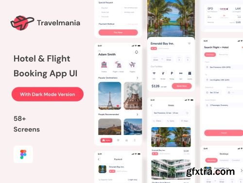 Travelmania - Hotel & Flight Booking App Ui8.net