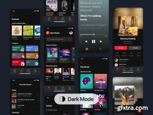 Tunify - Music Streaming App UI Kit Ui8.net