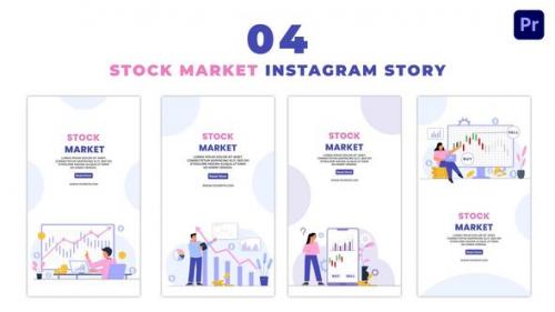 Videohive - Creative Stock Market Flat Character Instagram Story - 47454061 - 47454061