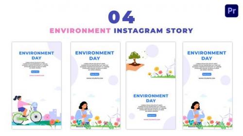 Videohive - Animated World Environment Day Flat Character Instagram Story - 47454068 - 47454068