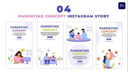 Videohive - Happy Parents and Kids 2D Character Instagram Story - 47455437 - 47455437