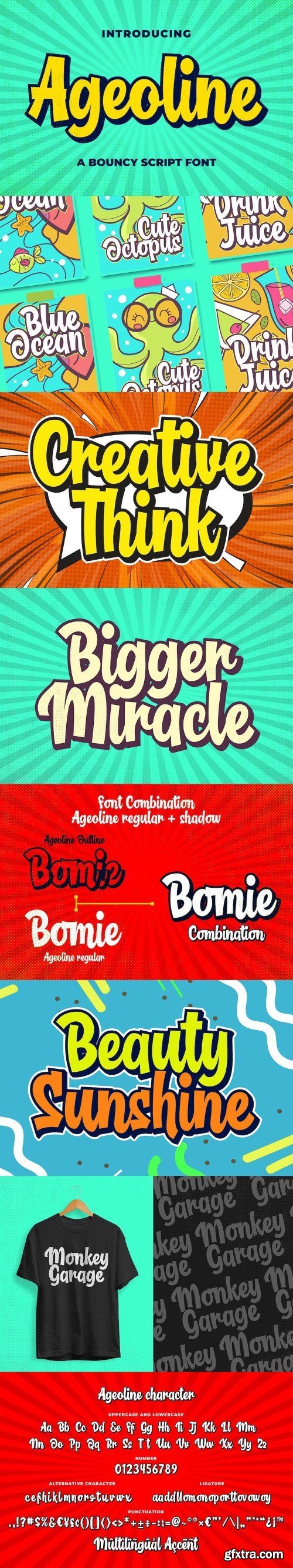 Ageoline Bouncy Script Font