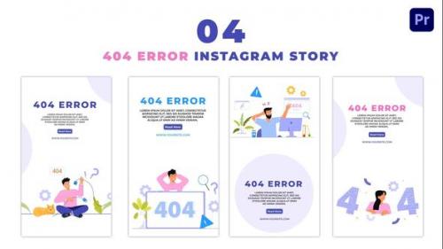 Videohive - 404 Error Facing Premium Vector Instagram Story - 47455491 - 47455491