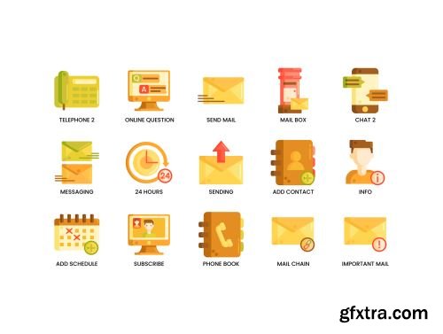 65 Contact Us Icons | Caramel Series Ui8.net