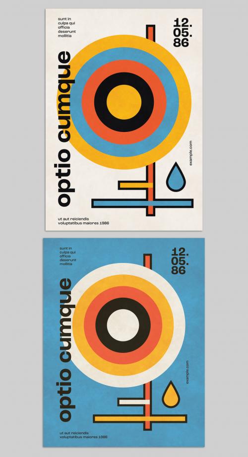 Swiss Cover Layout with Abstract Geometry 572067953