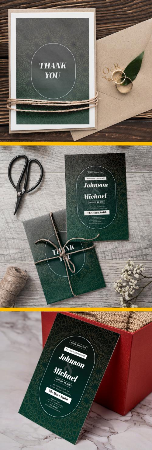 Wedding Invitation Card Design Template 572128030