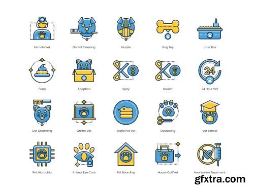 60 Veterinary Icons | Kinetic Series Ui8.net