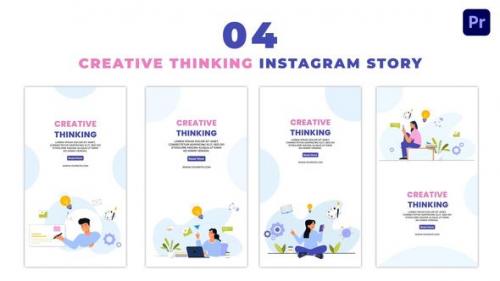 Videohive - Creative Thinking Flat Vector Instagram Story - 47455947 - 47455947