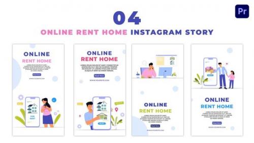 Videohive - Online Rental Home Search Flat Vector Instagram Story - 47460349 - 47460349