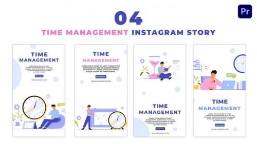 Videohive - Animated Office Employee Time Management Instagram Story - 47460372 - 47460372