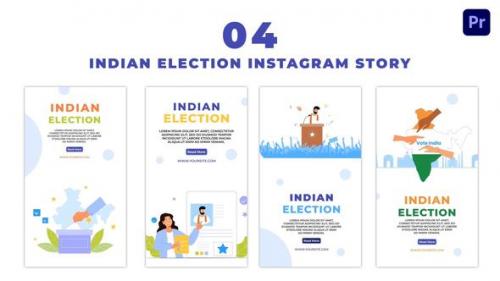 Videohive - Eye Catching Indian Election Flat Vector Instagram Story - 47460433 - 47460433