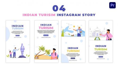 Videohive - Famous Indian Tourist Places 2D Character Instagram Story - 47460659 - 47460659
