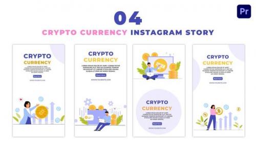 Videohive - Cryptocurrency Investors Flat Character Instagram Story - 47461307 - 47461307