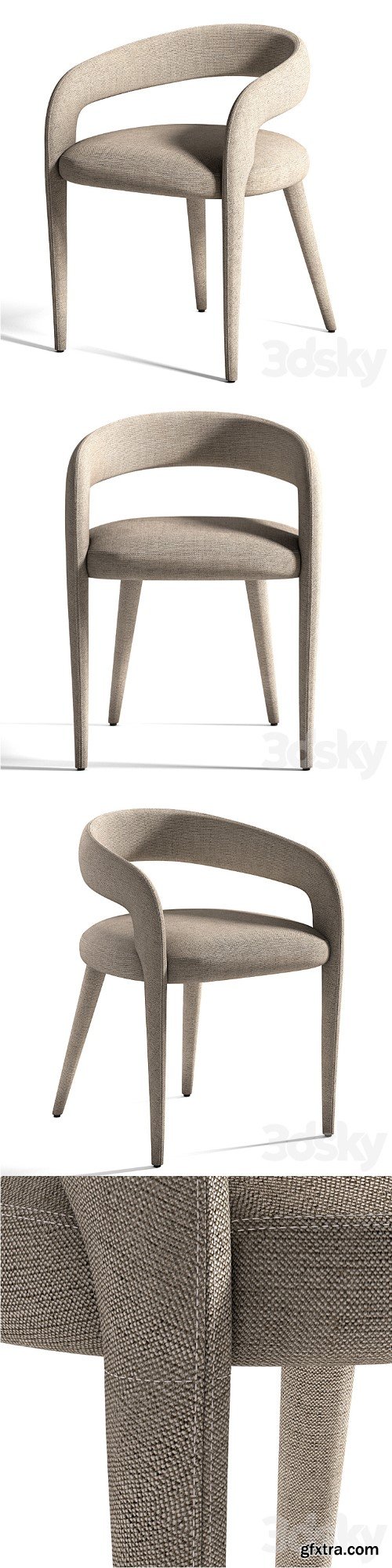 LISETTE GRAY DINING CHAIR