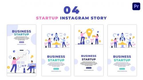 Videohive - Animated Business Startup Flat Character Instagram Story - 47464688 - 47464688