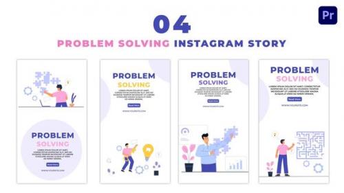 Videohive - Animated Problem Solving Flat Vector Instagram Story - 47464720 - 47464720