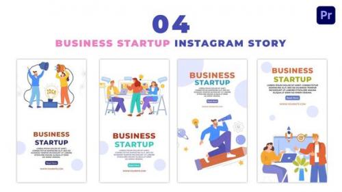 Videohive - Business Startup Flat Character Instagram Story - 47464840 - 47464840