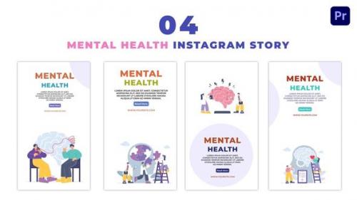 Videohive - Mental Health Flat Vector Instagram Story - 47464856 - 47464856