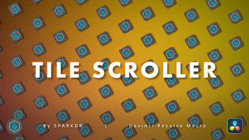 Videohive - Tile Scroller Background Effect | Davinci Resolve Macro - 47478152 - 47478152