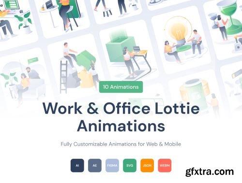 Work and Office Lottie Animations Ui8.net