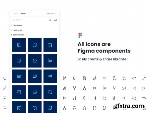 Wireframe Connectors Icon Pack - 144 Line icons Ui8.net