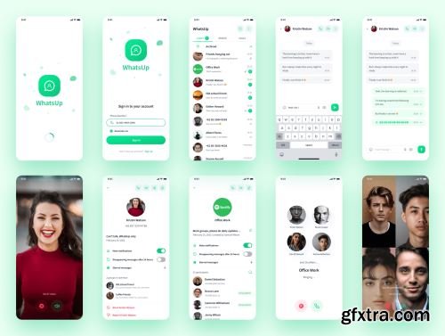 WhatsUp - Chatting App UI Kit Ui8.net