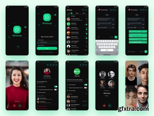 WhatsUp - Chatting App UI Kit Ui8.net