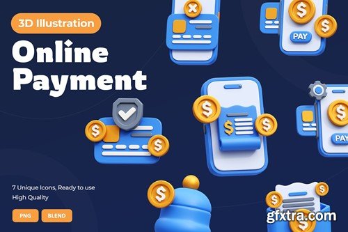 Online Payment 3D Illustration FNP3HYF